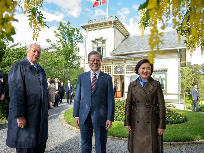 Presidentparet avsluttet sitt statsbesøk til Norge på Edvard Griegs 
